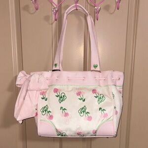 🍒 Juicy Couture Retro Juicy Cherry Gelato Cream Tote Daydreamer Purse 🍒